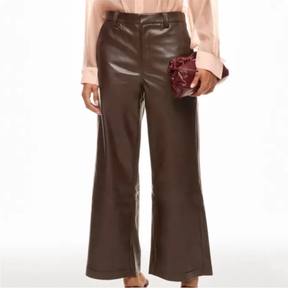Joe's Jeans The Mia Vegan Leather Crop Trouser, Size: 27